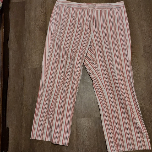 Kim Rogers Coral Pants and Multicolor Striped Trousers - Picture 3 of 6